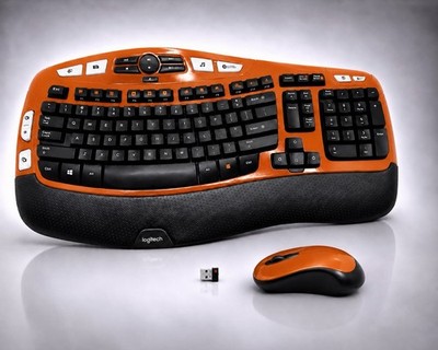 UT HOOK EM Inspired Logitech K350 M510 Comfort Wave Keyboard Mouse Combo w/USB