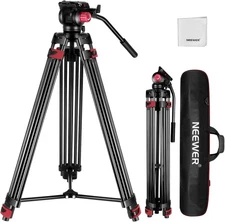 79" Camera Tripod 360° Fluid Head Stand QR Plate Canon Nikon Sony DSLR Camcorder