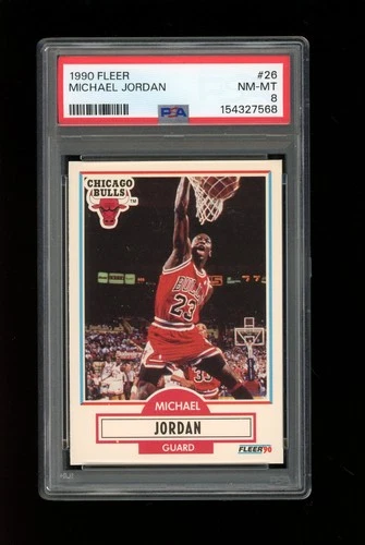 1990 Fleer #26 Michael Jordan Chicago Bulls PSA 8 Centered