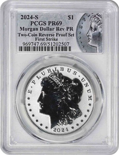 2024-S Morgan Silver Dollar from Reverse Proof Set PR69 FS PCGS Morgan Label