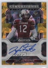 2023 Panini Chronicles Draft Picks Gold Ice Prizm Jaylan Foster Auto 12zb