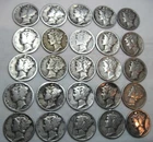 (25) * 1926, 1918 D 1937 D +22 * 25 Silver MERCURY DIMES * As Seen USA FREE SHIP