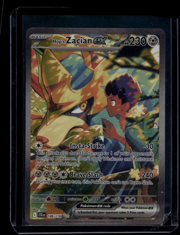 Pokemon TCG Hop's Zacian ex 186/159 Journey Together Special Illustration NM