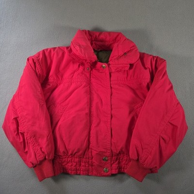 Bogner Jacket Womens Medium Red Ski Snow Cropped Down Insulated Puffer