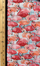 FLAMINGO ALLOVER COLORFUL PRINT 100 COTTON FABRIC 1 YARD