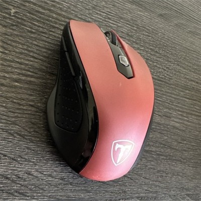 Easterntimes Tech D-09 Wireless Optical Mouse Ergonomic Adjustable DPI Red Black