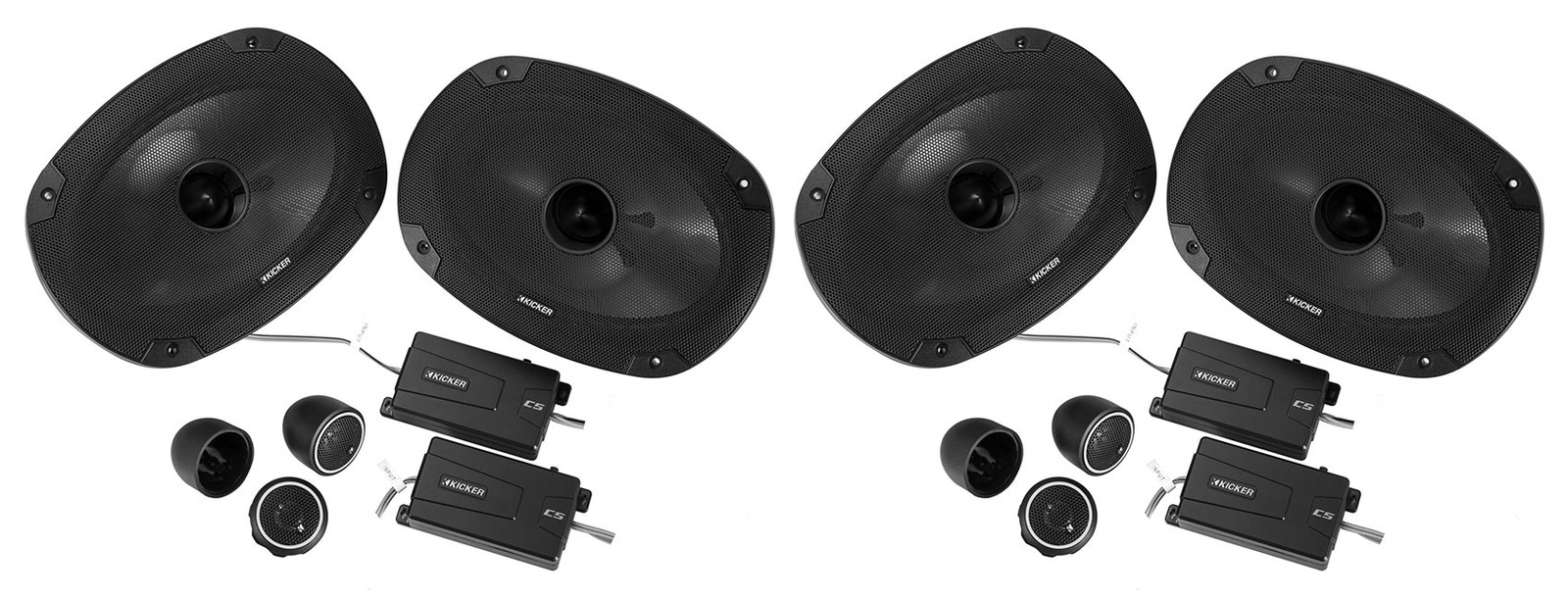 2 Пары автомобильных компонентных динамиков KICKER 46CSS694 6x9 мощностью 900 Вт с твитерами 075 CSS69 4649000₽