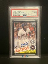 Yordan Alvarez RC 2020 Topps 1985 Insert Auto Black Parallel /199 #85A-YA