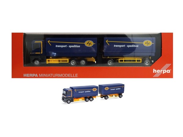Herpa 320160 Renault AE Wechselpritschen/Planen HZ ASG Schweden 1:87 Neu-image