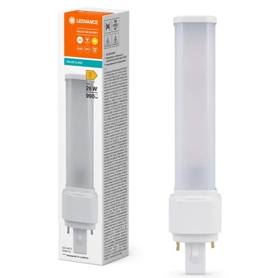 Ledvance LED Dulux D26 EM & AC 9W = 26W/830 G24d-3 2P 990lm bianco caldo 3000K luce