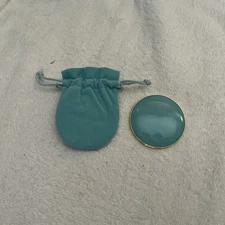 Tiffany & Co Vintage Blue Enamel Round Hand Mirror -2 3/8” EXTREMELY RARE