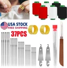 37PCS Sewing Tool Set,Needles Thread Hand Repair Tools,Portable Sewing Kit