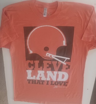 GV Art Cleveland That I Love Medium Tee Shirt - Orange - Browns Football