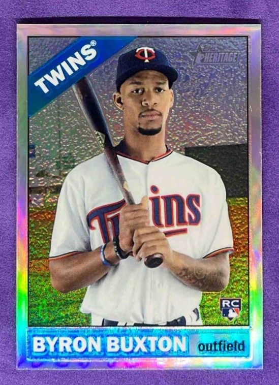 2015 Topps Heritage Byron Buxton Chrome Refractor /566 RC Twins