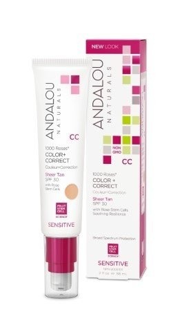 Andalou Naturals 1000 Roses CC CC Color Correct Sheer Tan SPF30 жидкость 2 унции 3590₽