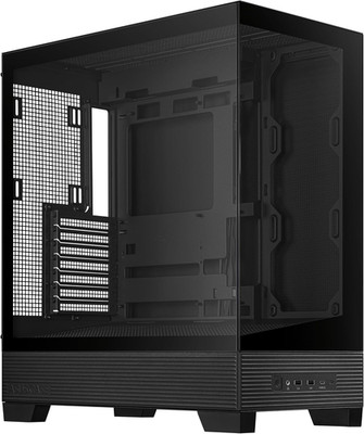 A31 Black ATX Mid-Tower Gaming Case, Dual Tempered Glass, Frameless, BTF Hidden