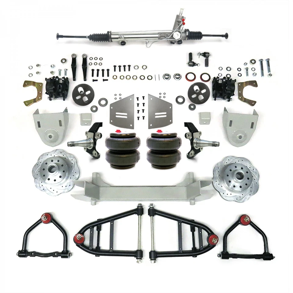 49-64 Studebaker Car Mustang II IFS Air Ride 2" Drop 5x4.75 Power LHD Rack Foto 2 de 4