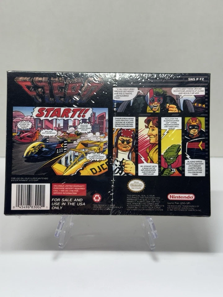 Super Nintendo SNES F-Zero Complete in Box (CIB) 1991 Edition Resealed! - Image 3 of 4
