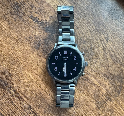 Fossil Gen 5 Carlyle Smart Watch - Android  (DW10F1)- GPS Silver 44mm  *WORKING*