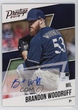 2018 Panini Chronicles Prestige Xtra Points Red /199 Brandon Woodruff Auto 5w7