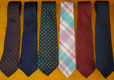 6 pc  VINTAGE BROOKS BROTHERS BLACK LABEL  PREPPY MENS IVY LEAGUE TIES  55"