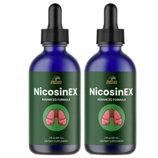 NicosinEX- Amino Diet Drops- Lung Support- 2 Bottles- 120ml (2fl oz)