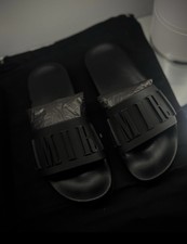 $300 AMIRI  Women s Slides Sandals Black Rubb...