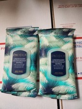 2 Lot Pacifica Deodorant Wipes - Coconut Milk Underarm Deodorant Wipes -