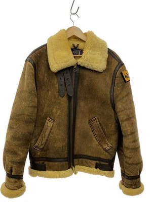 Schott B-3 Size 40 Real Mouton Bomber Leather Flight Jacket Brown US Made