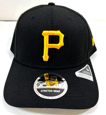 Pittsburgh Pirates MLB NE Stretch-Snap Snapback Hat~ Black /Gold