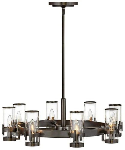 Hinkley Reeve 27" Wide Black Oxide 8-Light Ring Chandelier - Picture 2 of 3