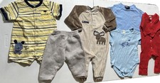 Bundle Baby boys Clothes sz 9 Months- 4 0ne Piece Outfits, RL T-Shirt Sweats