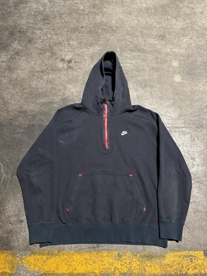 Nike Tech Fleece Pullover Hoodie 1/4 Zip Size XL Navy Blue