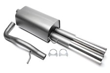 Sportauspuff / Endschalldämpfer 2x76mm + ABE - Audi A4 B5 1,6 1,8 2,0 + 1,9TDi