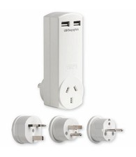 HPM 4.2A USB Adaptor with Charger World Travel Pack