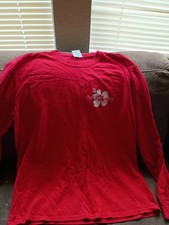 Trader Joe's Crew T-Shirt, 100 Cotton, Red, Short Sleeve Unisex Size M