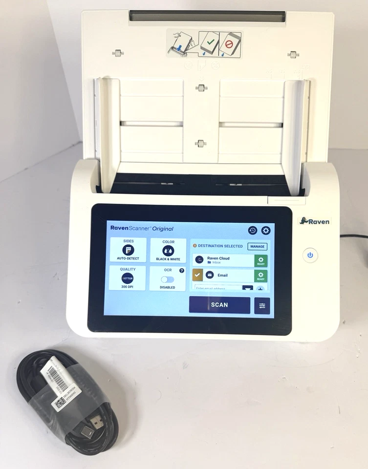 Raven Duplex Document Scanner 8" Touchscreen, WiFi, Ethernet, 600 x 600 DPI - Image 2 of 4