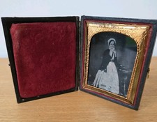 Antique Daguerreotype/ Photograph of Lady with enigmatic smile?
