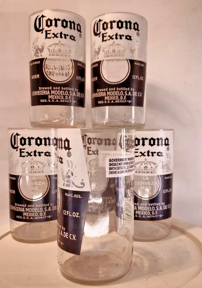 Corona дополнительные стаканы набор из 6 переработанных бутылок 12 жидк. унций паб питьевые стаканы - Изображение 3 из 4
