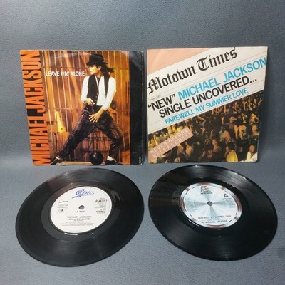 2× Michael Jackson 7'' Vinyl Singles, Leave Me Alone - Farewell My Summer Love