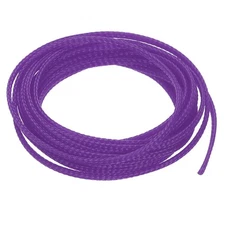 PET Cable Wire Wrap 5mm Expandable Sleeving Purple 3 M Length