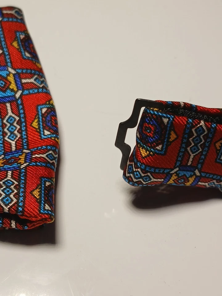 Pajarita Vintage Seda Corbata Ajustable en Caja Original Pre Atada Londres  Foto 4 de 4