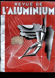 lot 4 REVUE DE L'ALUMINIUM rare n 119 (fev 1946) 141 (fev) 143 (avril 1948) pub