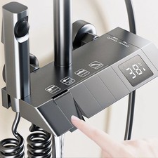 LED Digital Shower Set Rainfall Bathroom Shower System Hot & Cold Bath