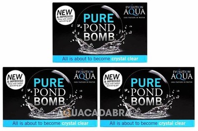 3 Pack Evolution Aqua Pure Pond Bomb Water Clarity Pond Bomb Gel Ball