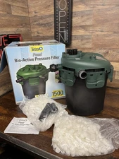 TetraPond Bio-Active Pressure Filter, For Ponds Up to 1500 Gallons NEW OPEN BOX