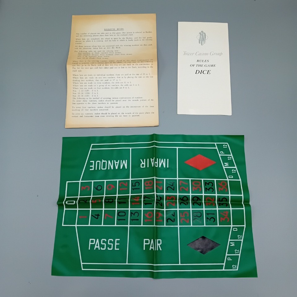 Roulette Game Travel Case Wheel Boxed Manual Vintage FLTFPL eBay