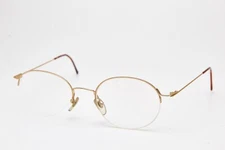 gold vintage eyeglasses RODENSTOCK gold metal minimalist specs oval 90s
