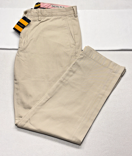 NUEVO Ralph Lauren Hombres RL Rugby Recto Universitario Chino Pantalones Calce Ajustado 36 x 32 - Imagen 2 de 9