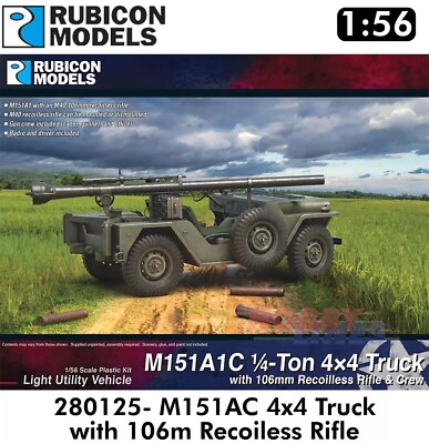 Rubicon Models 280125 - M151A1C 1/4 Tonne 4X4 Lkw - Neu